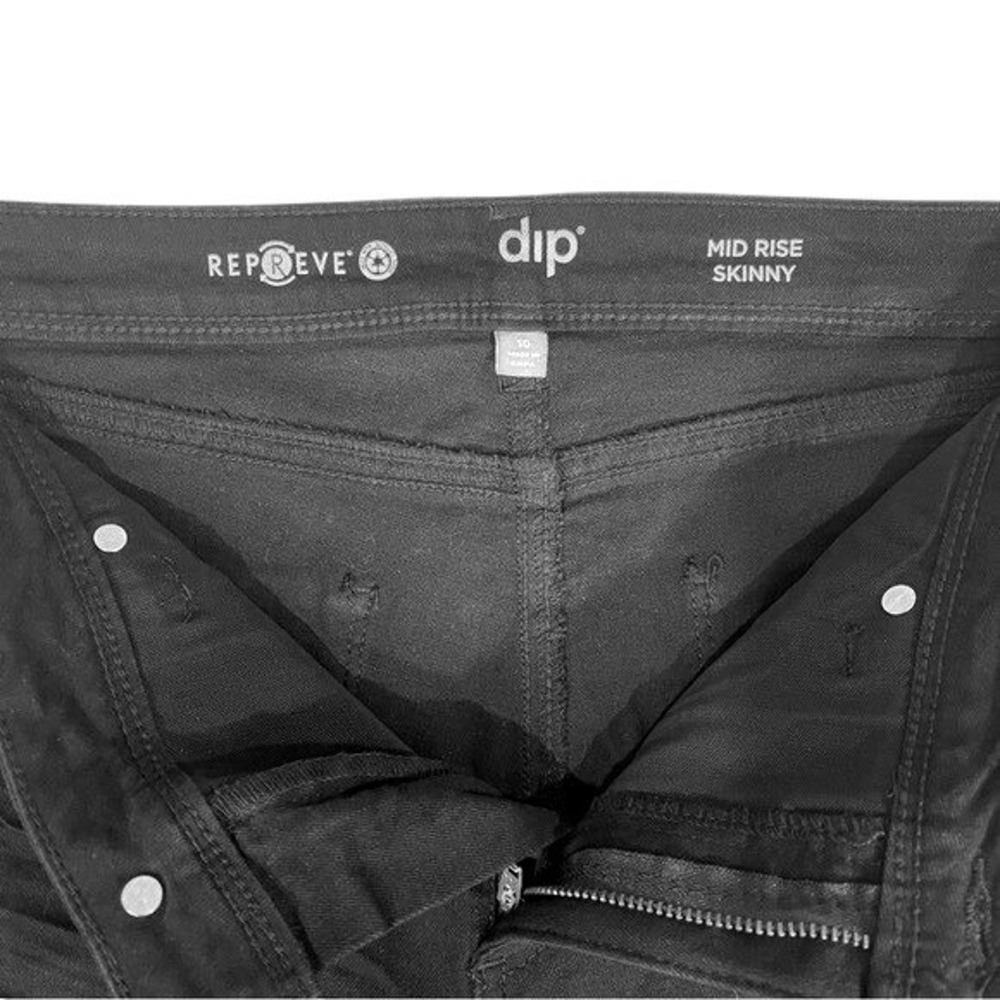 DIP Women's Skinny Jeans Size 10 Black Mid Rise Repreve Stretch Denim - Picture 6 of 8